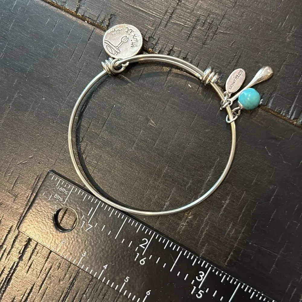 Unwritten Chef Baker Bangle Turquoise Charm Spoon Bracelet Adjustable